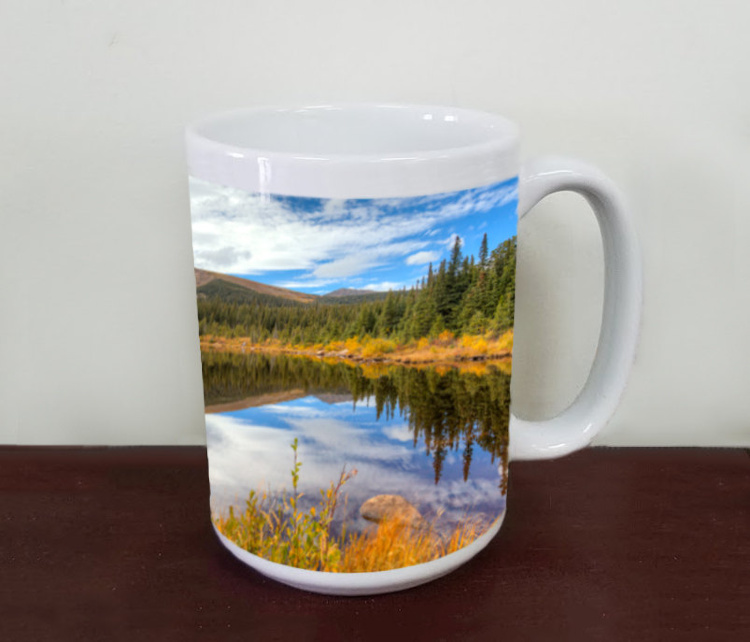 Rainbow Lakes Indian Peaks Wilderness Colorado  Floral Coffee Mug