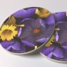 Crocus Daffodil Photo Sandstone Car Coasters, Sold as a pair, FloralArt