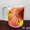 Gerber Daisy, Gerbera  Floral Photo Coffee Mug 15 oz