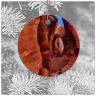 Slot Canyon Ceramic or Wood Ornament of Peek-A-Boo Canyon With Photo by Koral Martin