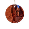 Slot Canyon Ceramic or Wood Ornament of Peek-A-Boo Canyon With Photo by Koral Martin
