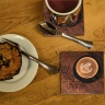 Coffee Beans and Black Mug Photo Ceramic Drink Coaster