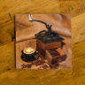 Old Coffee Grinder and Black Mug Photo Ceramic Drink Coaster