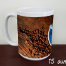 Coffee Theme Latte Art Ceramic Mug Left Side