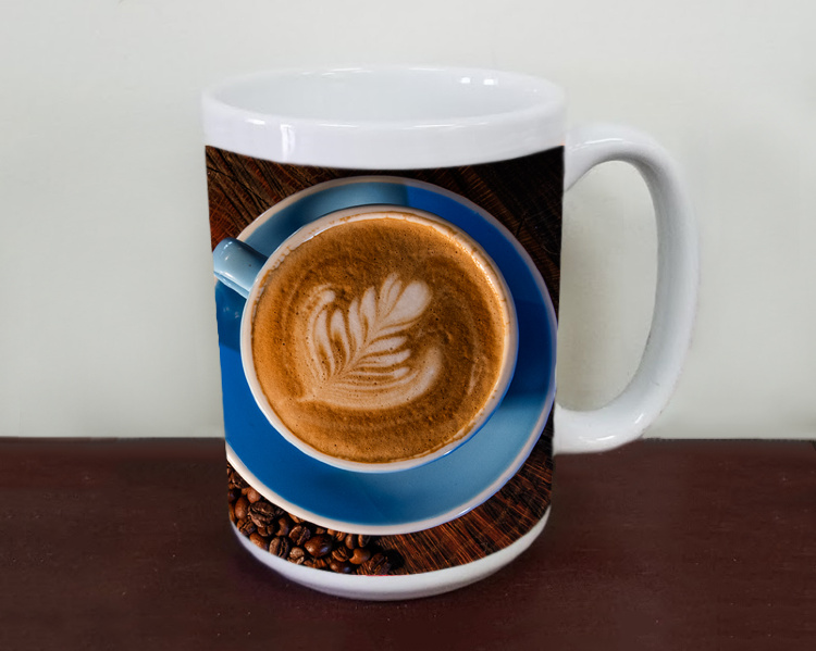 Coffee Themed Latte Art Ceramic Mug 