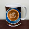 Coffee Theme Latte Art 15 0z Ceramic Mug  Right Side