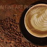  Coffee Themed Latte Art Photo Ceramic Mug with Black Cup full image