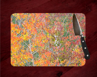 Fall Aspen Leaves Colorado Glass Cutting Board  8x11 and 12x15 | Aspen Cutting Board | Fall Leaves