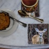 Deer Chewing Tumbled Stone Drink Coaster