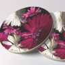 Pink Gerber Daisies Photo Sandstone Car Coasters, Sold as a pair, Floral Art