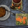 Monarch Butterfly on Milkweed Tumbled Stone Drink Coaster