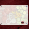Cutting Board Vegetable  Photo Tempered Glass Cutting Board back with rubber feet