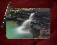 Kings Falls Photo on Tempered Glass Cutting Board 8x11 and 12x15