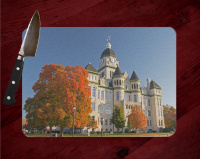 Jasper County Courthouse Fall in Carthage Cutting Board |  8x11 and 12x15 | Route 66 Cutting Board | Route 66 Gifts