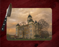 Jasper County Courthouse With Rainbow in Carthage Cutting Board Route 66