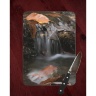 Fall Waterfall at Crystal Bridges Photo on Tempered Glass Cutting Board 8x11 and 12x15