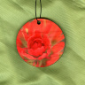 Indian Paintbrush Wildflower Wood Ornament With Photo by Koral Martin