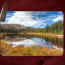 Rainbow Lake Reflection in Colorado Tempered Glass Cutting Board 8x11 and 12x15