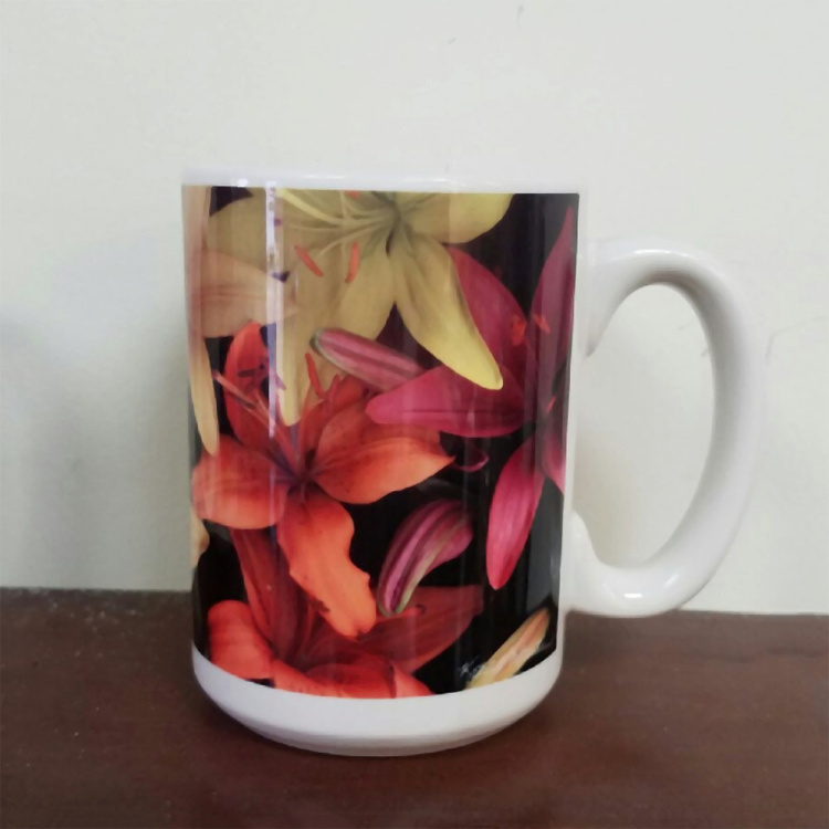 Tiger Lily Floral Photo Coffee Mug