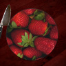  Strawberry Round Glass Cutting Board 8" and 12" | Cheese Board | Fun Centerpiece 