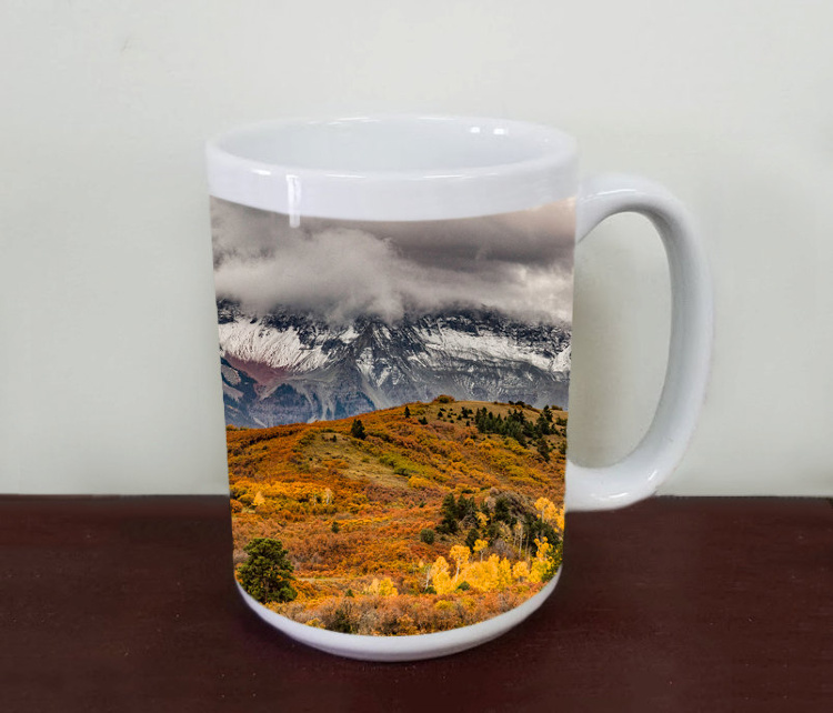 Colorado Sneffels Range Mountains  Fall Aspen Coffee Mug