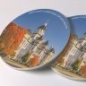 Jasper County Courthouse Carthage Photo Sandstone Car Coasters, Sold as a pair, Route 66 Art