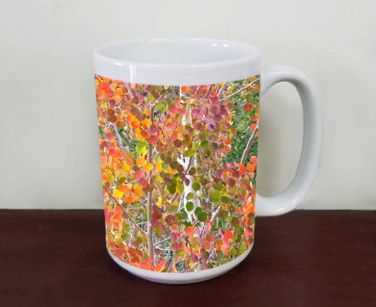 Fall Aspen in Colorado Ceramic Coffee Mug